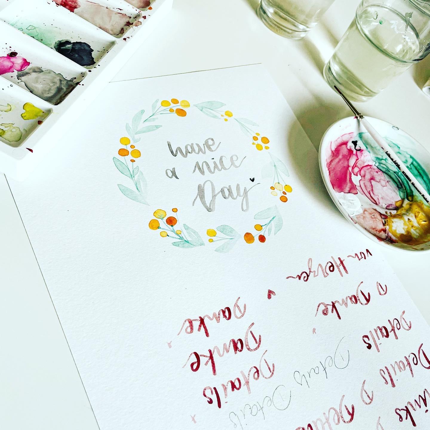 Handlettering Workshop als Teamevent – schöne Buchstaben mit Brushpens