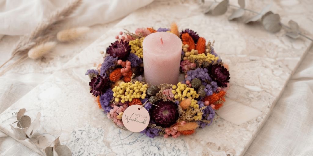 The Wildflower – bunter Trockenblumenkranz Ø 20 cm