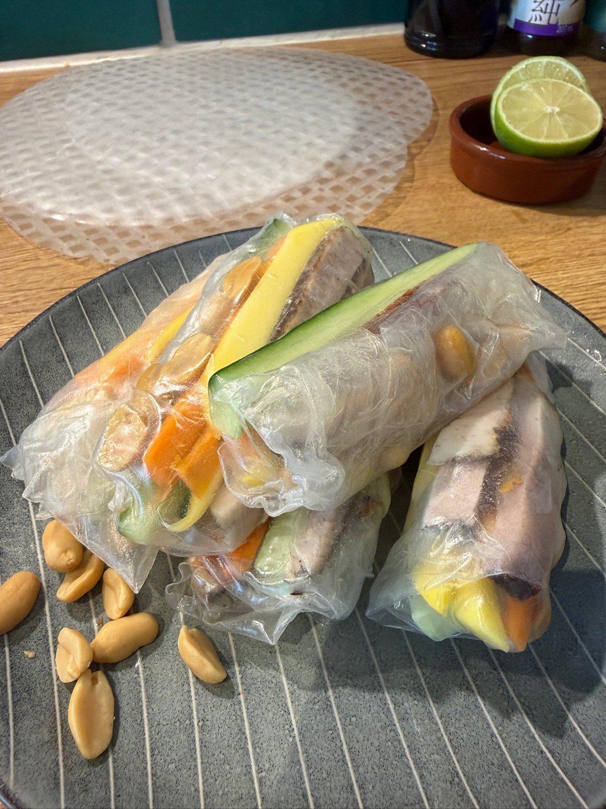 Sommerrollen mit frischem Gemüse aus der Küchenparty Asia-Fingerfood in Kaarst